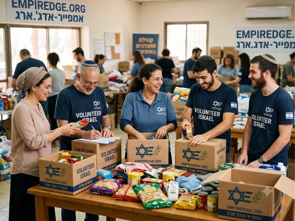 Volunteers working together